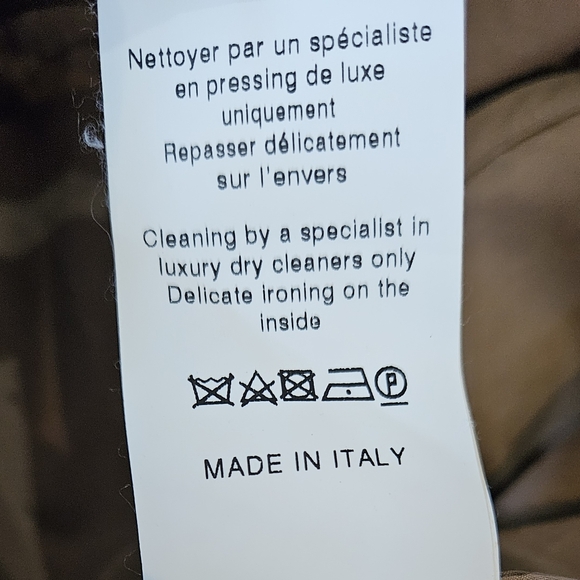 Lanvin Twist Front Short Sleeve Cotton Khaki Brown Short Sleeve Sheath D… - Picture 10 of 12